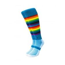WackySox Double Rainbow Knee Length Sports Socks, Rugby Socks, Hockey Socks
