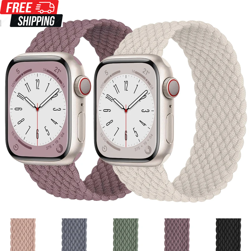 Braided Strap for Apple Watch Bands 40 44 49 45 41 38 42 44 45Mm Bracelet Band