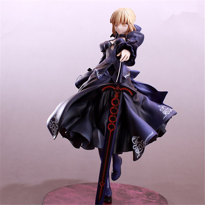 Fate Grand Order Saber Alter Action Figure 24cm FGO Toy Dark Dress