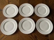 TU Tabletops Unlimited OTELLA 6 White Bone China Salad Plates 8 1/2"