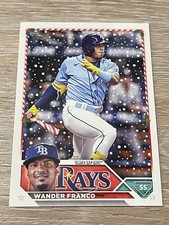 Wander Franco 2023 Topps Holiday - SP Image Variation Candy Cane Bat #H194 Rays