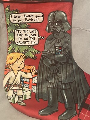 NEW Disney Star Wars Luke Skywalker‎ & Darth Vader Christmas Stocking Disney Parks Star Wars Holiday Luke Skywalker Darth Vader  main image 4