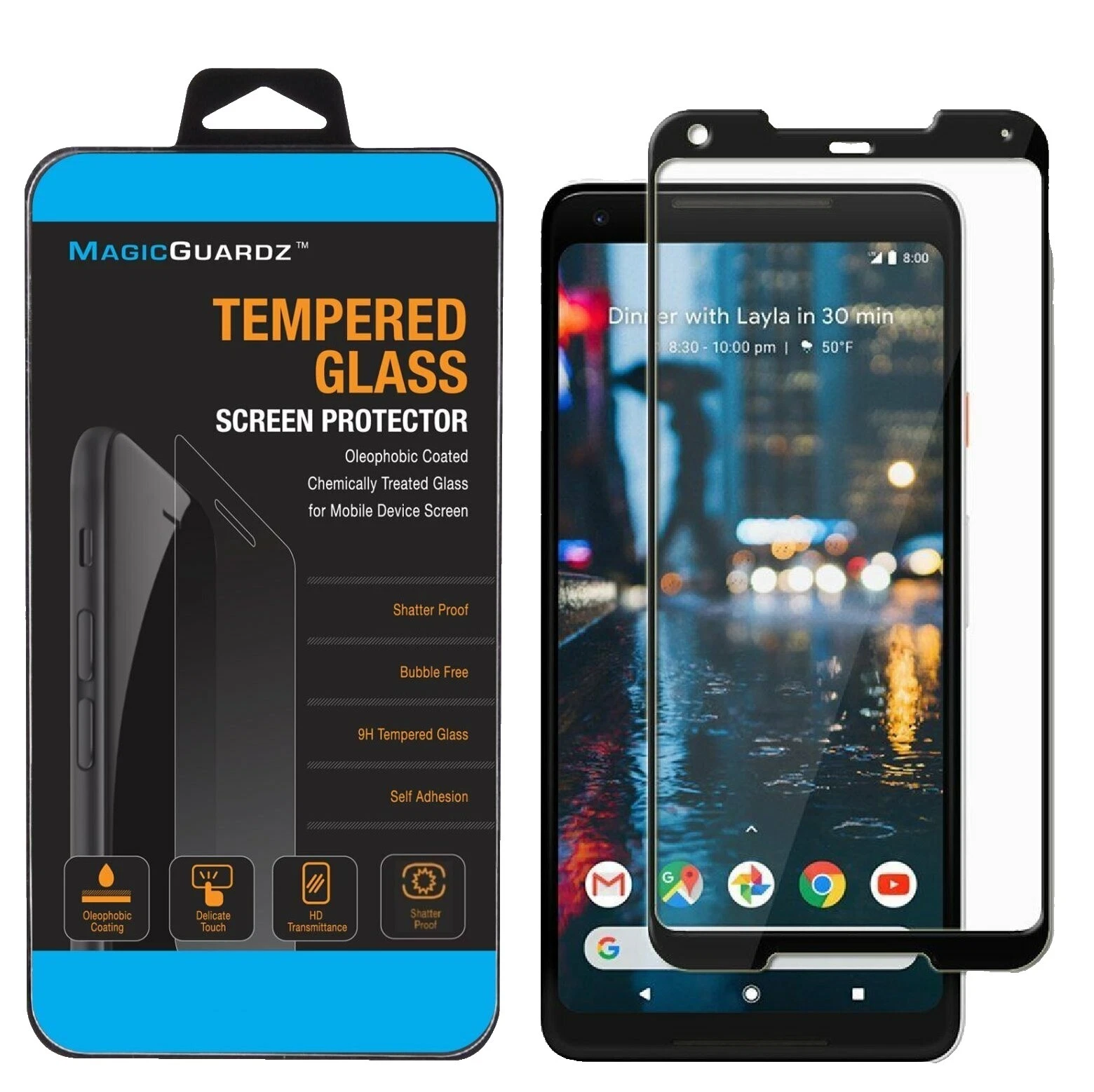 Tempered Glass Screen Protectors for Google Pixel 2