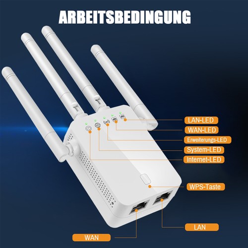 300Mbps WLAN Repeater Router Range Access Point Booster Wifi Signal Verstärker - Afbeelding 7 van 14