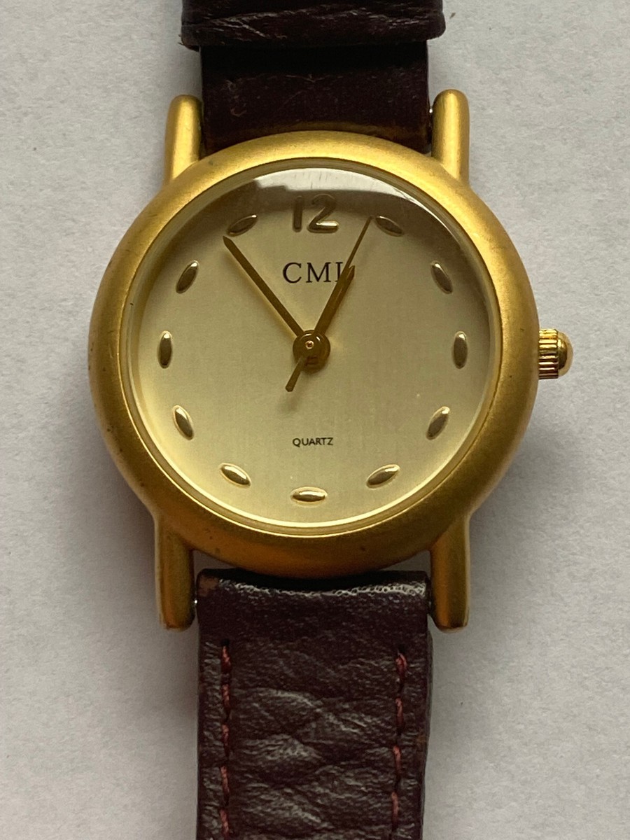 CMI elegante Damen Armbanduhr Quartz Batterie neu Werk läuft