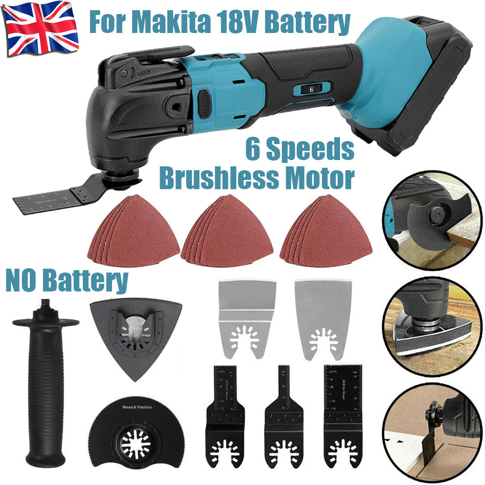 Cordless Brushless Oscillating Multi Tool For Makita 18V Battery W