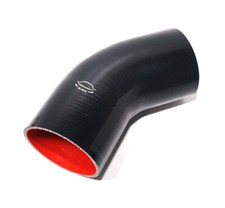 4-ply Reinforced 4 Id 45 Degree Elbow Silicone Hose Coupler Black 4-ply Reinforced 4 Id 45 Degree Elbow Silicone Hose Coupler Black