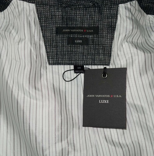$498 NEW John Varvatos LUXE Blazer in Grey 100% Linen Size 38 - Picture 7 of 12