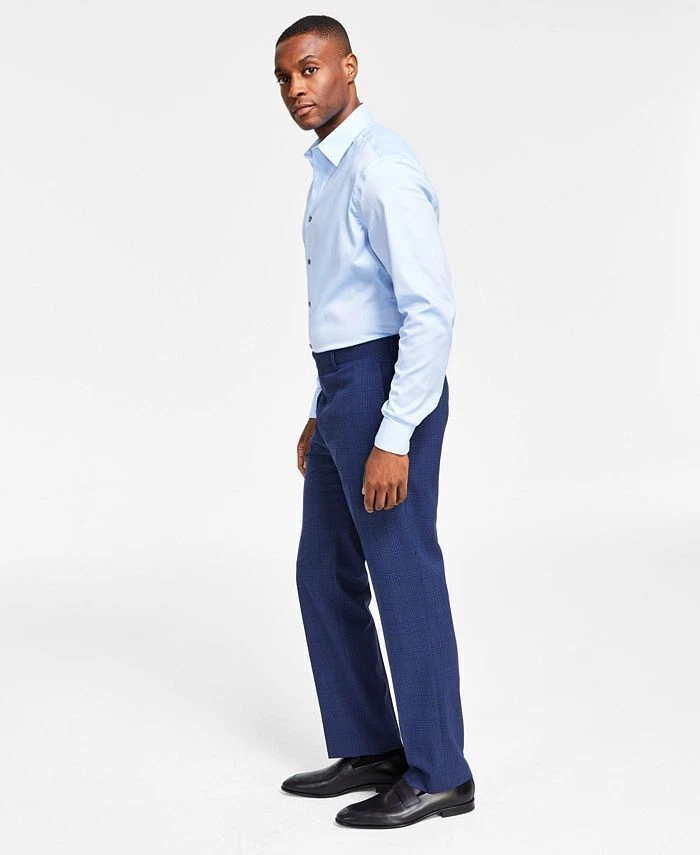 Lauren ralph lauren navy plaid ultraflex dress best sale pants