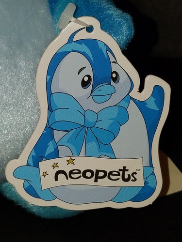 Neopets 2003 Electric Blue Bruce Penguin 7" Plush with TAGS #70042 Limited Too - Picture 3 of 14