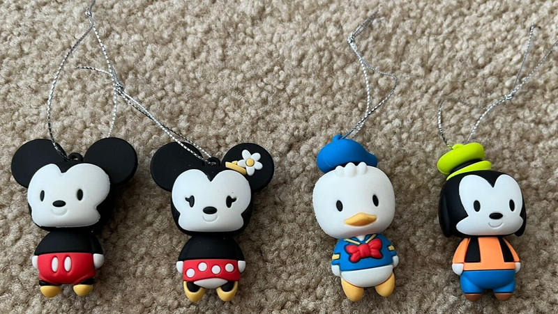 Mickey Minnie Donald Goofy Hallmark Mystery Christmas Ornaments Disney Collector