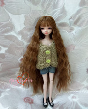Multiple Styles Wig Hair for 1/8 1/6 Small Head BJD Doll Customized Size #B