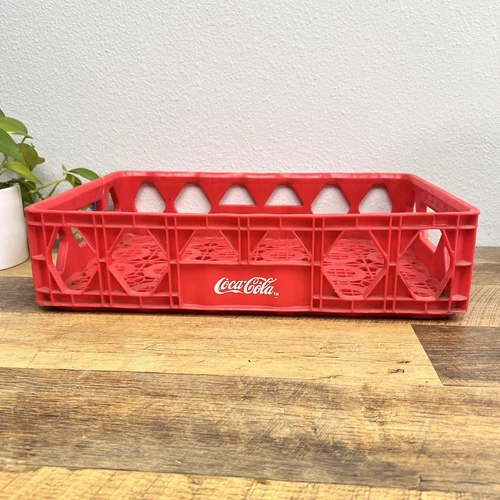 Vintage Coca-Cola Red Plastic Coke Bottle Crate / Advertising Carrier