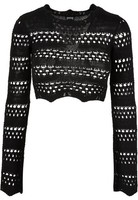 Damen Sweatshirt Urban Classics Cropped Schwarz XS Strickpullover Knit