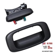 Black Tailgate Trim Latch Bezel Trim with Rod Clips - Premium