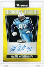 Albert Haynesworth Titans Autographed 2025 Panini Prizm Black #SS-AHH #9/10 Card