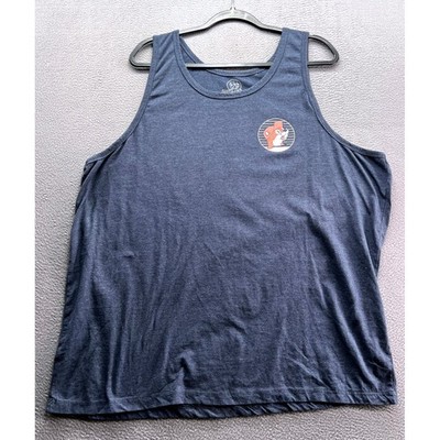 Buc-ees Graphic Tank Top Mens 2XL Blue Beaver Surfer Good Vibes Casual