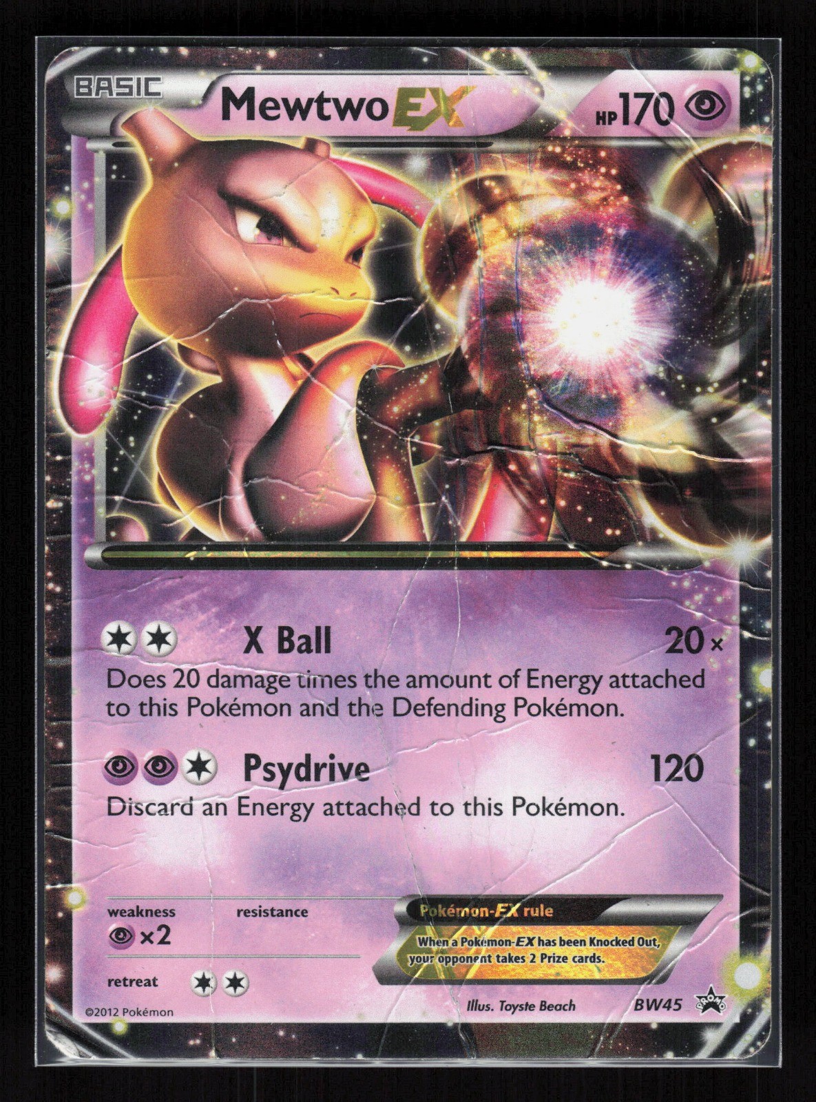 Mewtwo EX Holo Promo Pokemon Black and White Promos BW45 HP