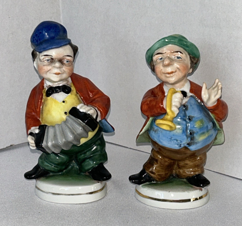 2 Erphila of Germany Porcelain Figures 1920's-30's Musicians