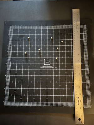 Magnetic Precision Cutting Mat 15  X 15  w/ 7 Magnets & Magnetic 18'' Ruler
