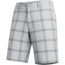 O'Neill Plaid Hybrid Shorts Mens 34 Grey White Casual Check Summer Golf