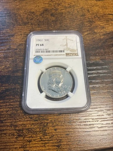 1961 US Franklin Proof Half Dollar Coin NGC PF 68