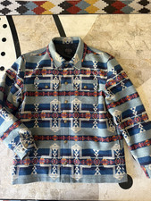 EUC Pendleton Indian Aztec Print Horixon Cross 100 Wool Jacket Men's L