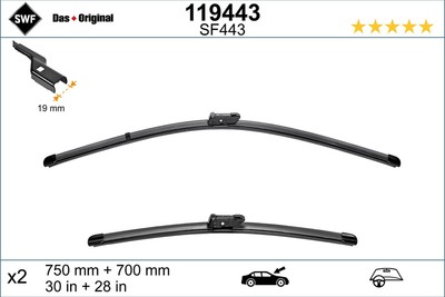 Wischblatt Scheibenwischer DAS ORIGINAL SET SWF 119443 für FORD TOURNEO ESPACE 4