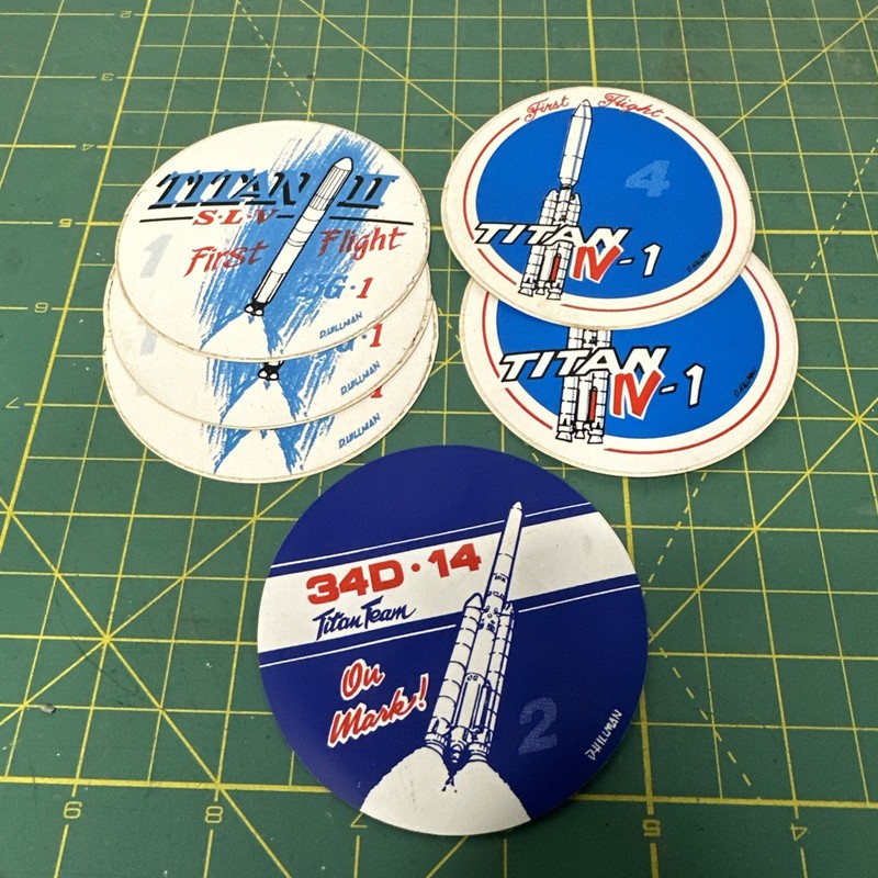 Vintage Titan Rockets Stickers Lot