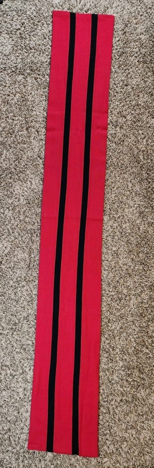 Vintage 1970s Wool Collegiate Striped Rugby Scarf Oxford England Ivy 10.5 x 72