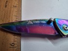 Used Knife Lot 3 Folder Rainbow Ozark Trail Pakistan 1 Fixed Blade Ace Of Spade — photo 6