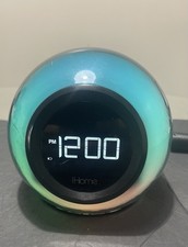 iHome iBT29 Bluetooth Color Changing Dual Alarm Clock Radio w/ Power Adapter