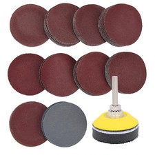 100 Pcs 2" Drill Sander Attachment with Backer Plate 1/4 Inch Shank Sanding Pad 0.13 per gallon