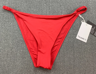 Vitamin A Swimwear California Thin Strap Bikini Bottom Women XL Coral Orange