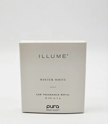 Pura Illume Car Fragrance Refill 0.176 oz 5g Smart Scent Winter White