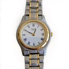 Seiko 7N89-0021 Ladies Quartz Watch Two Tone Roman Dial Date New Battery Working