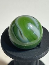 Vintage .63 Alley Agate St. Mary s West Virginia Green and Gray Swirl Marble