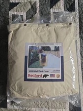 Redford Supply 600D Custom Well Tank Cover 28" x 24" Beige PVC Oxford Polyester