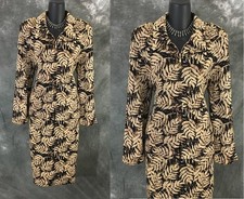 BEAUTIFUL St John collection knit beige black multi jacket skirt suit size 12