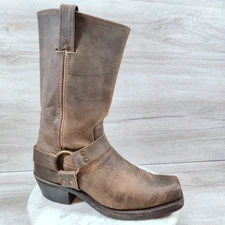 Frye Harness 12R Boots Women 10 M Brown Moto Biker Western