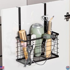 3-in-1 Hair Dryer Holder, Adjustable Height, Wall/Cabinet Organizer, Heat Safe