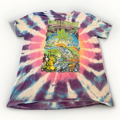 2020 Okeechobee Music Festival Vampire Flatbush Zombies Tie-Dye Shirt L ( A5)