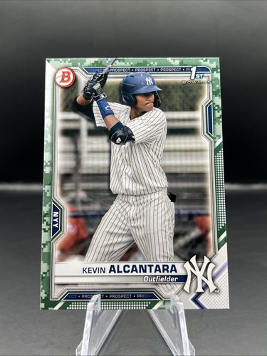 2021 Bowman - KEVIN ALCANTARA BOWMAN 1ST CAMO #BP-97 New York Yankees - Foto 2 di 3