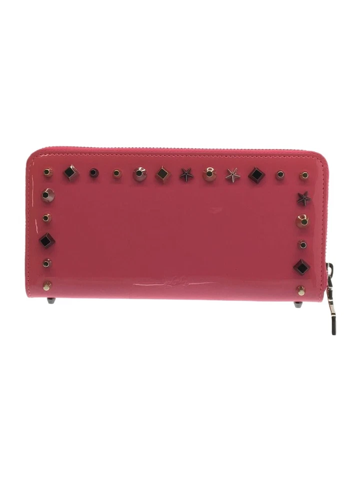 Christian Louboutin Panettone Wallet Zip Around Red Enamel Studs very good F/S - Image 2 of 4