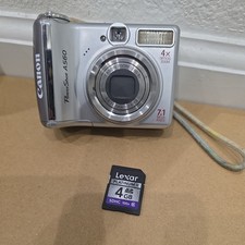 Canon PowerShot A560 7.1mp Compact Digital Camera - 4GB Memory Card