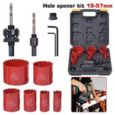 11Pcs Plumbers HSS Bi-metal Hole Saw Sheet Wood Metal Kit Set 19mm - 57mm UK