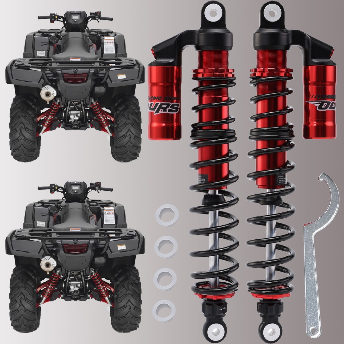Upgraded For Honda Foreman 500 TRX500FM FE 2005-2011 Rear Shocks Upgraded For Honda Foreman 500 TRX500FM FE 2005-2011 Rear Shocks