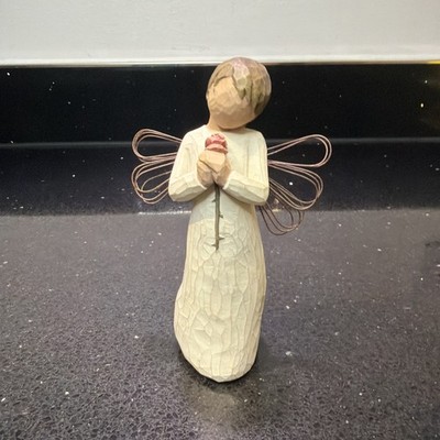 Willow Tree Engel liebender Engel hält Rose Figur 2002 Susan Lordi 5,5 Zoll