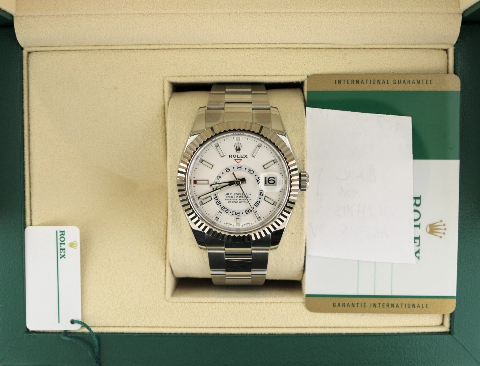 2020 Rolex Sky-Dweller 326934 White Dial SS Oyster With Papers 42mm