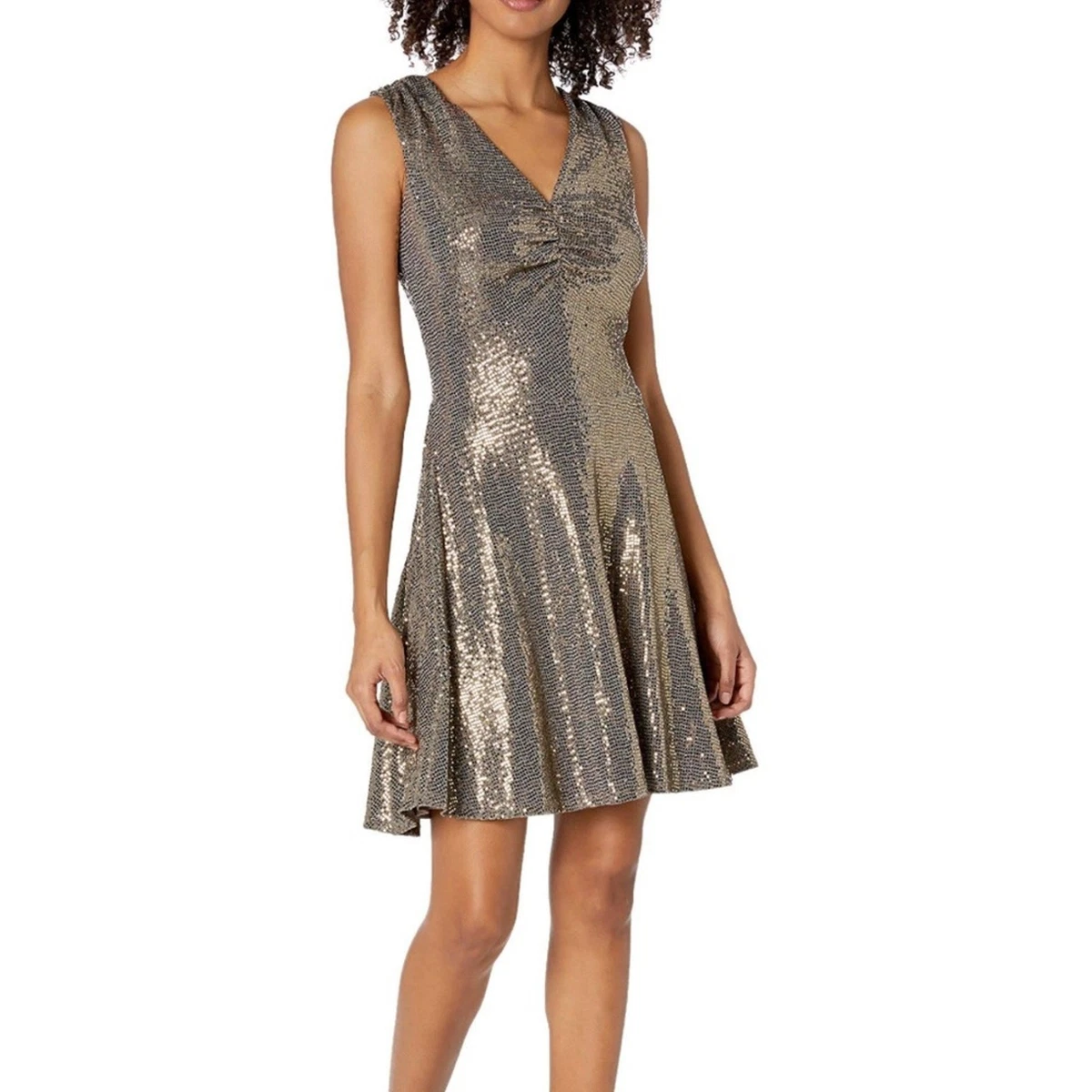 unique gold dresses Golden Gown Crafted with Shiny Lace and Gold Mirrors – Qëndresa main image 0